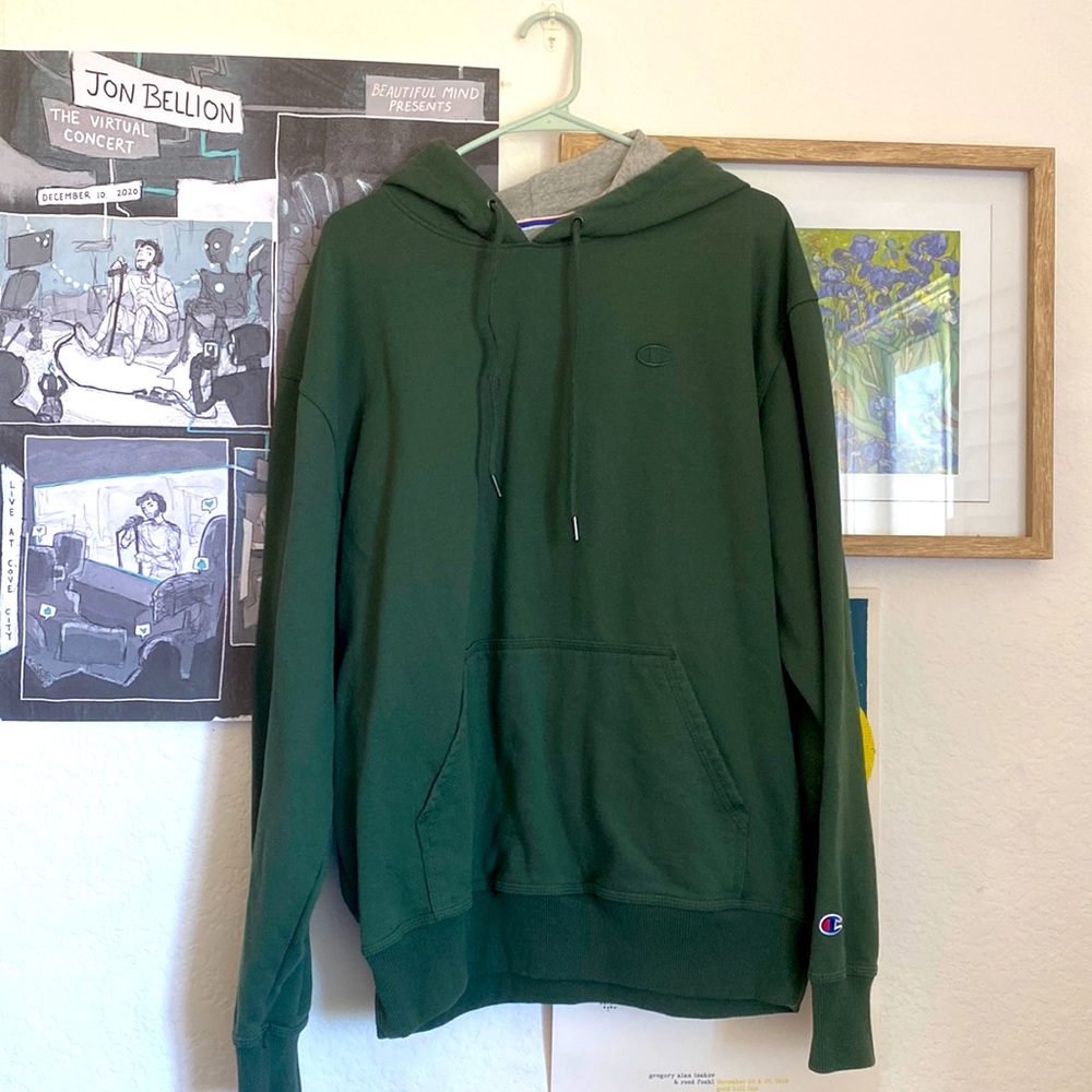 Dark Green Champion Pullover Hoodie